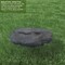 Decorative Outdoor Weather-Resistant Artistic Artificial Faux Stone Rock, Garden Patio Granite Grey Fiberglass Stone